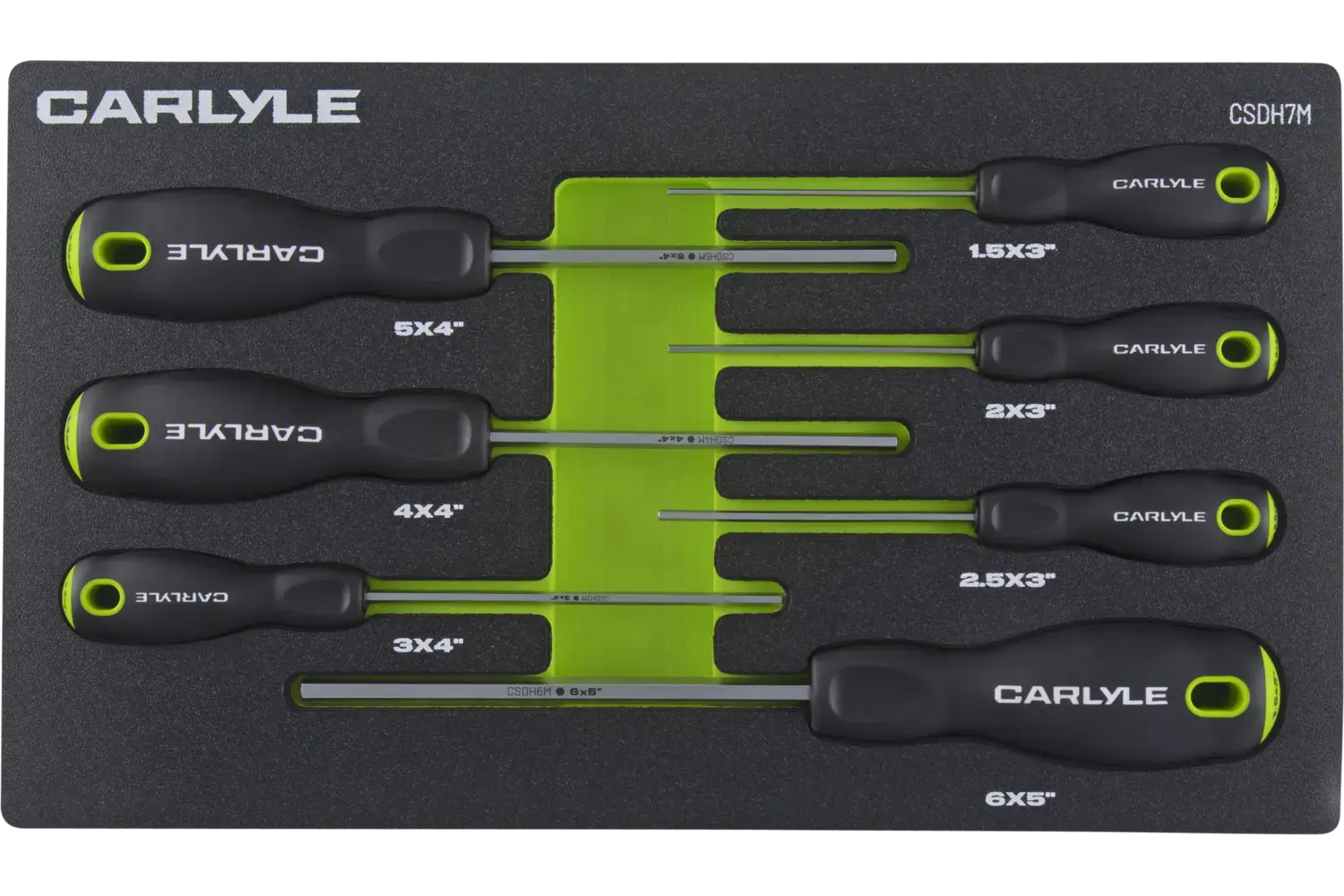 7-Piece Phillips / Slotted Insulated Screwdriver Set - Carlyle CSDSI7