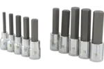 1/2 in. Drive Standard Depth Hex Bit Chrome Socket Sets - Metric