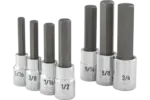 1/2 in. Drive Standard Depth Hex Bit Chrome Socket Sets -SAE