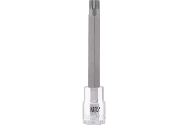 1/2 in. Drive Long Triple Square Chrome Bit Sockets - Metric