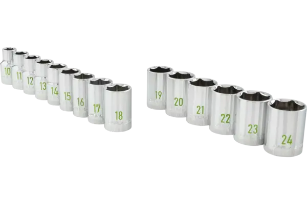 1/2 in. Drive Standard Depth Chrome Socket Sets - Metric
