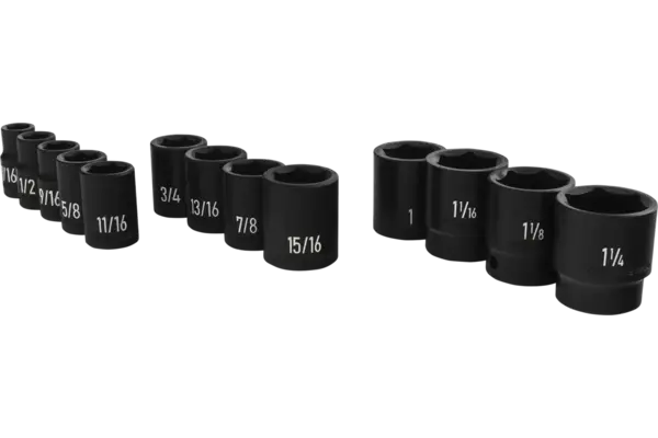 1/2 in. Drive Standard Depth Impact Socket Sets - SAE