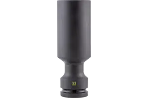 MIXPOWER 1 Inch Drive Deep Impact Socket – 33mm, 6-Point, CR-MO Steel For Axle Nut Removal
