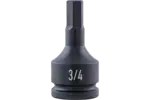 3/4 in. Drive Standard Depth Hex Bit Impact Sockets - SAE