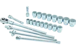 3/4 in. Drive Standard Depth Chrome Socket Tool Sets - SAE
