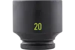 3/4 in. Drive Standard Depth Double Square Impact Sockets - Metric
