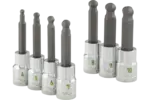 3/8 in. Drive Hex Ball Bit Chrome Socket Sets - Metric