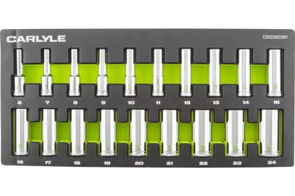 3/8 in. Drive Deep Chrome Socket Sets - Metric
