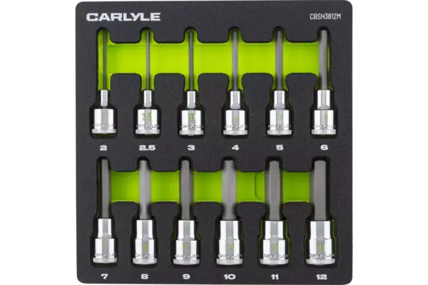 3/8 in. Drive Hex Bit Chrome Socket Sets - Metric