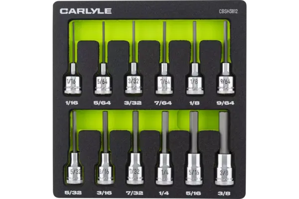 3/8 in. Drive Hex Bit Chrome Socket Sets - SAE