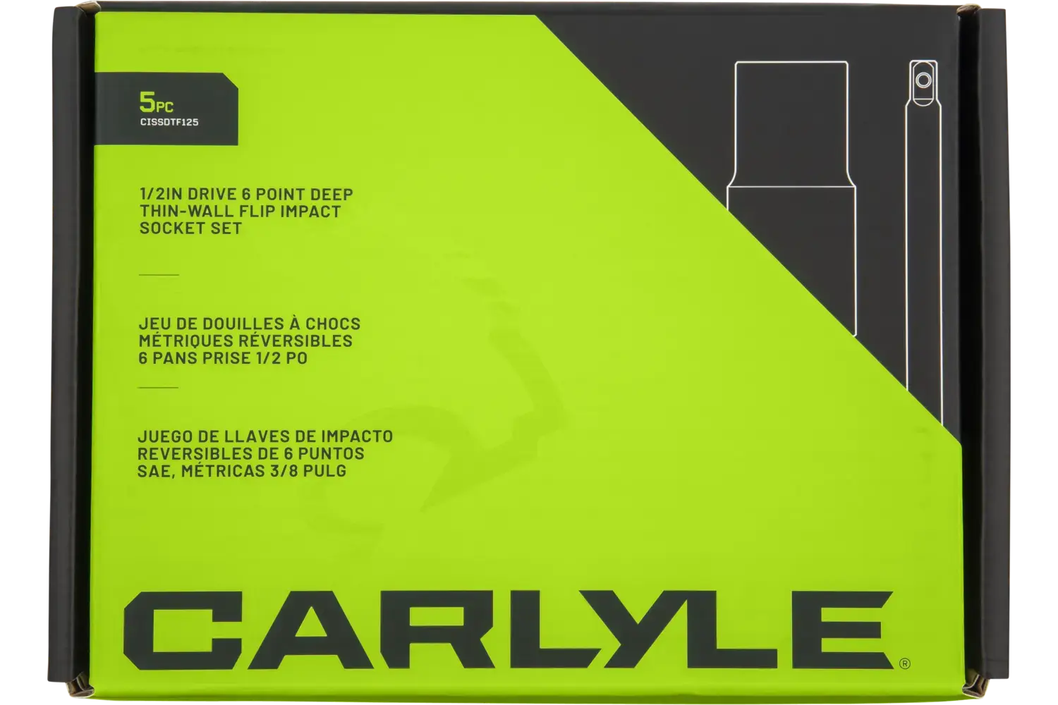 1/2 in. Drive Deep Impact Flip Socket Sets - SAE & Metric