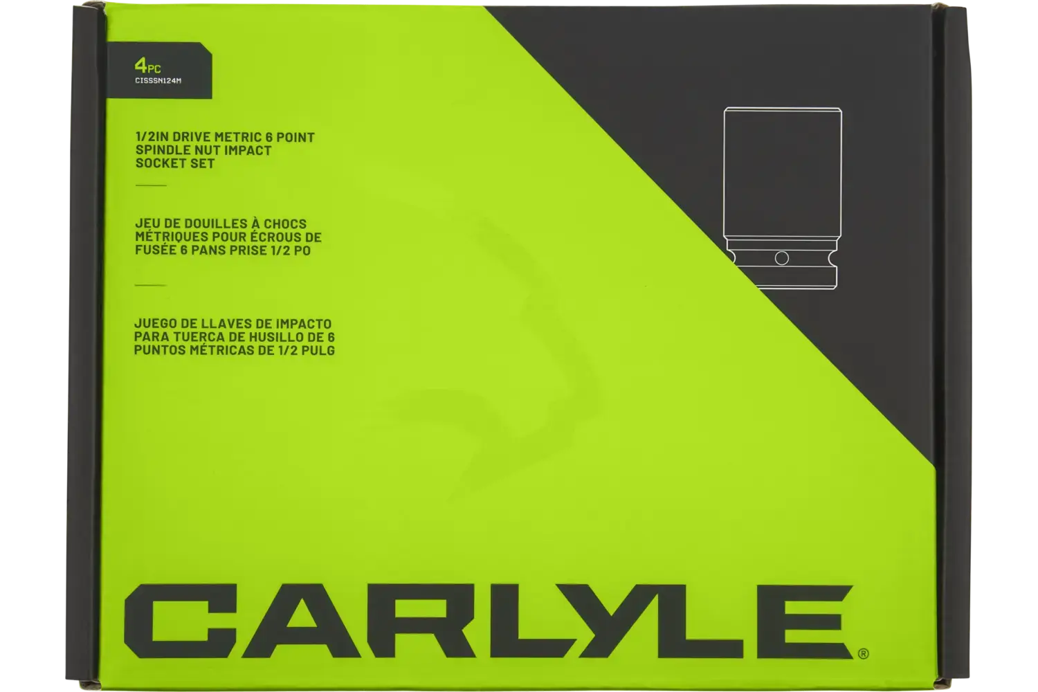 1/2 in. Drive Deep Spindle Nut Impact Socket Sets - Metric