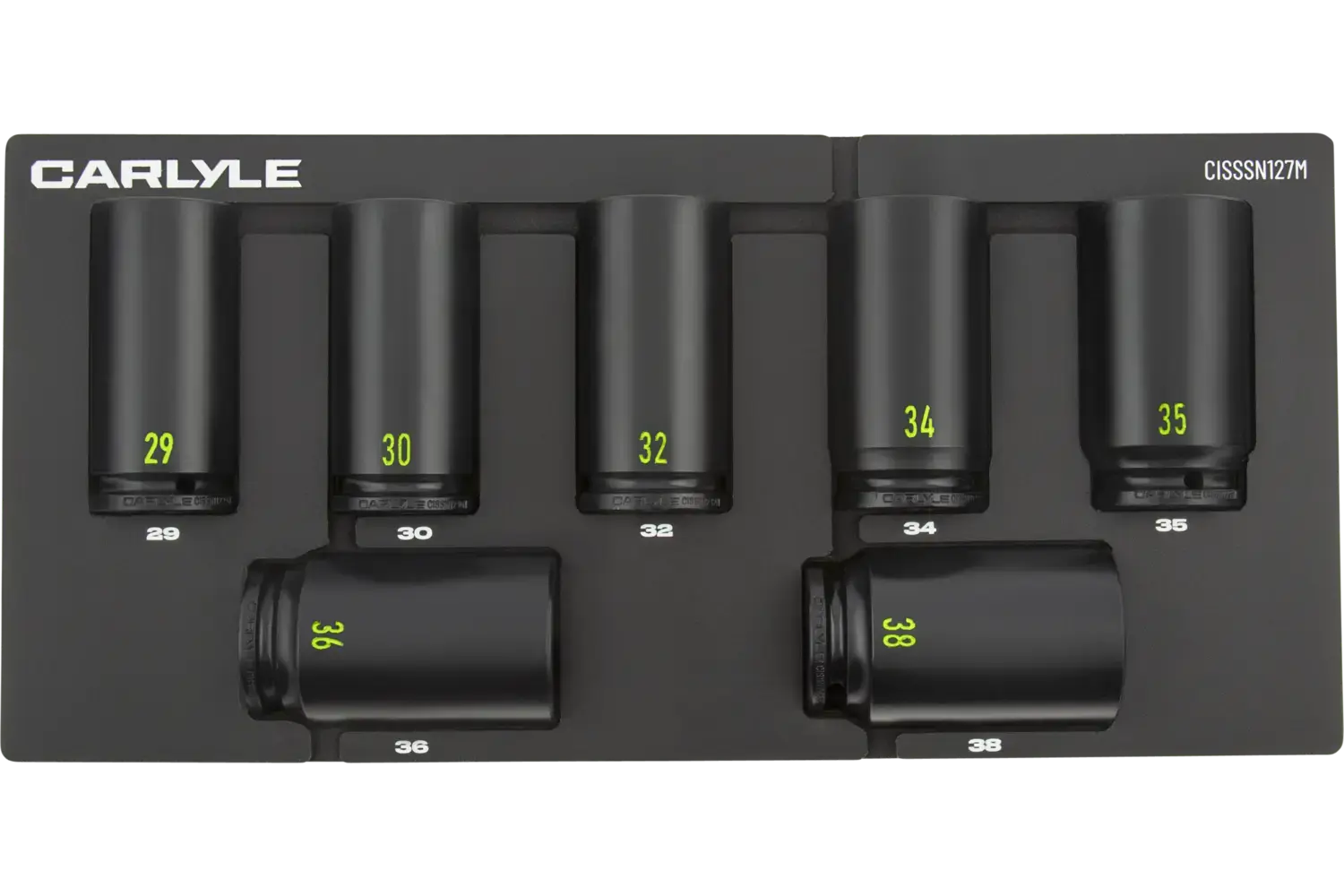 1/2 in. Drive Deep Spindle Nut Impact Socket Sets - Metric
