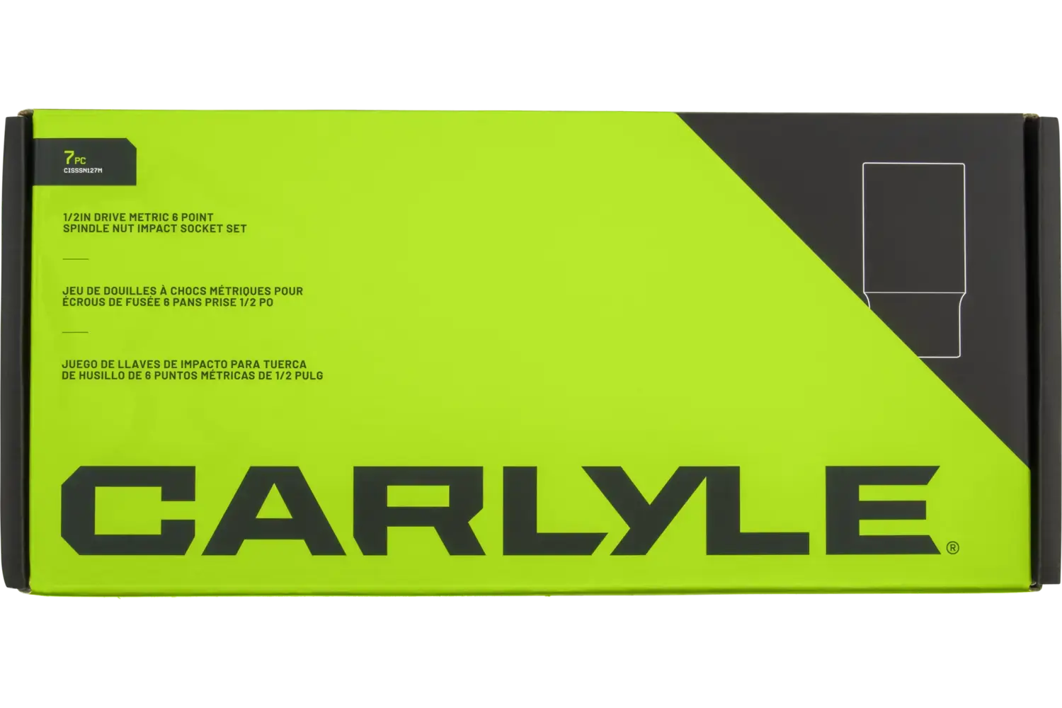 1/2 in. Drive Deep Spindle Nut Impact Socket Sets - Metric