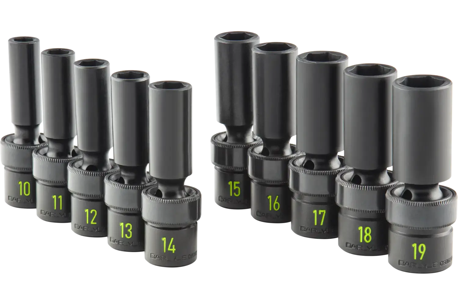 1/2 in. Drive Deep Universal Swivel Impact Socket Sets - Metric