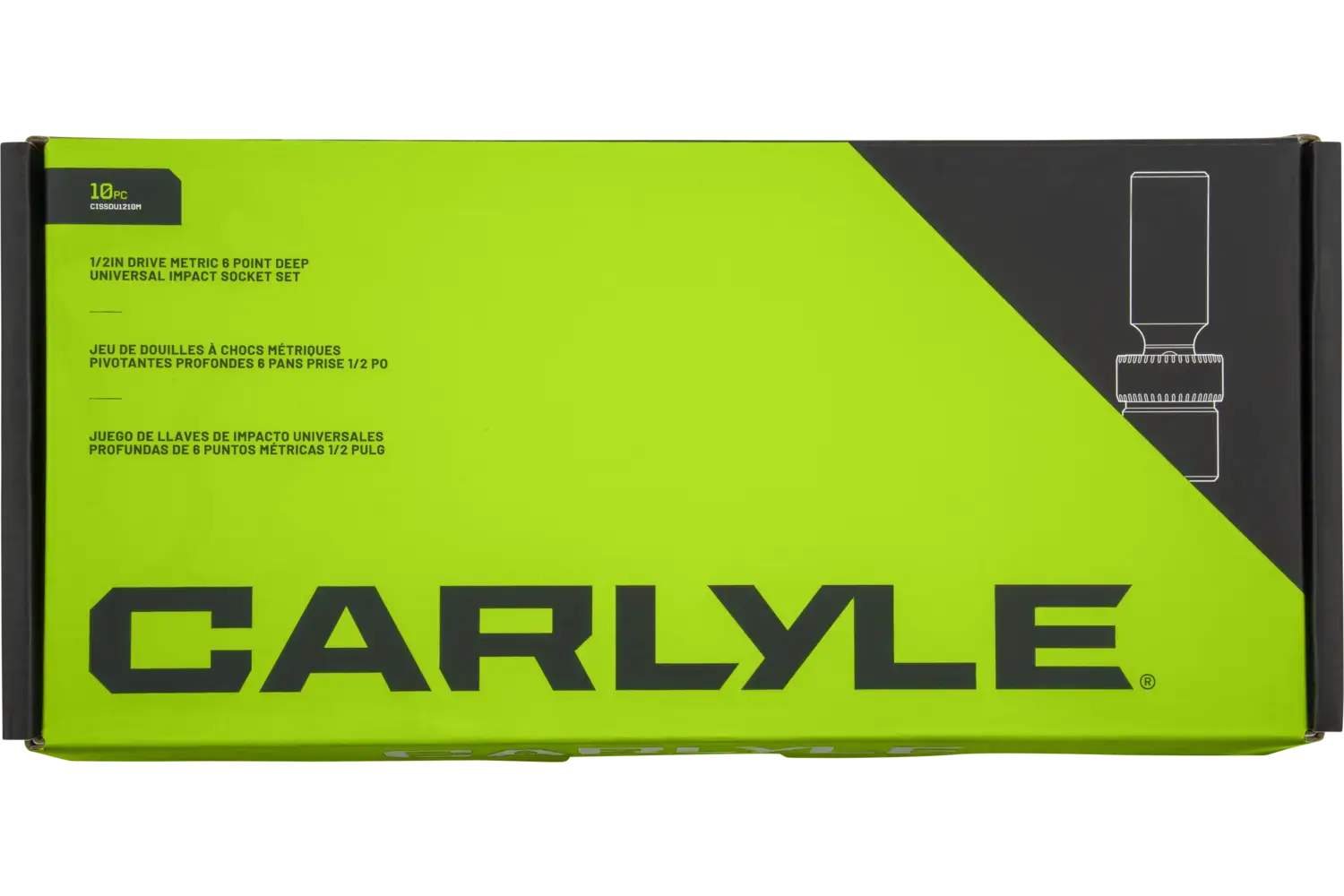 1/2 in. Drive Deep Universal Swivel Impact Socket Sets - Metric