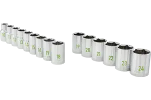 1/2 in. Drive Standard Depth Chrome Socket Sets - Metric