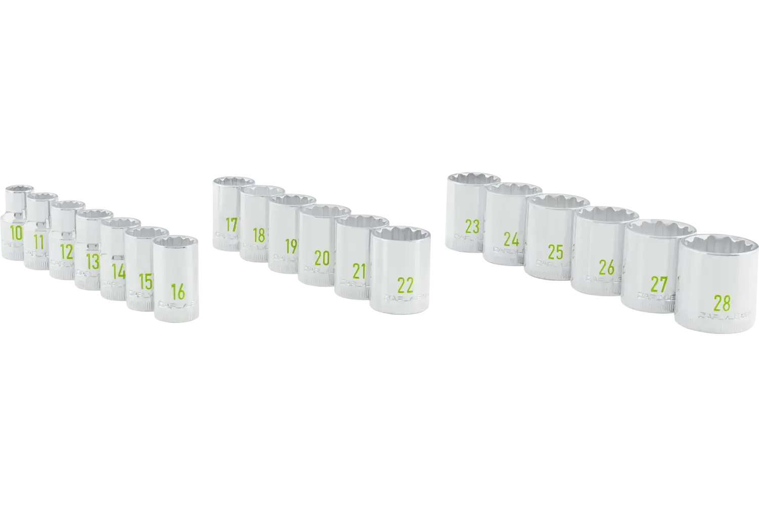 1/2 in. Drive Standard Depth Chrome Socket Sets - Metric