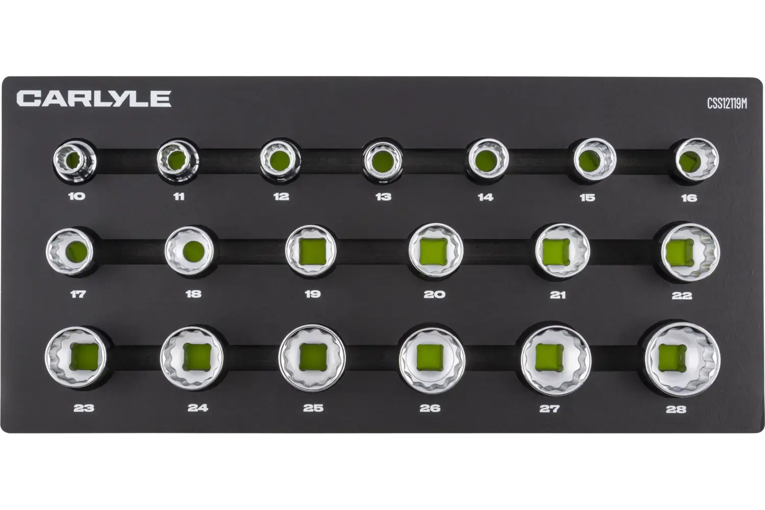 1/2 in. Drive Standard Depth Chrome Socket Sets - Metric