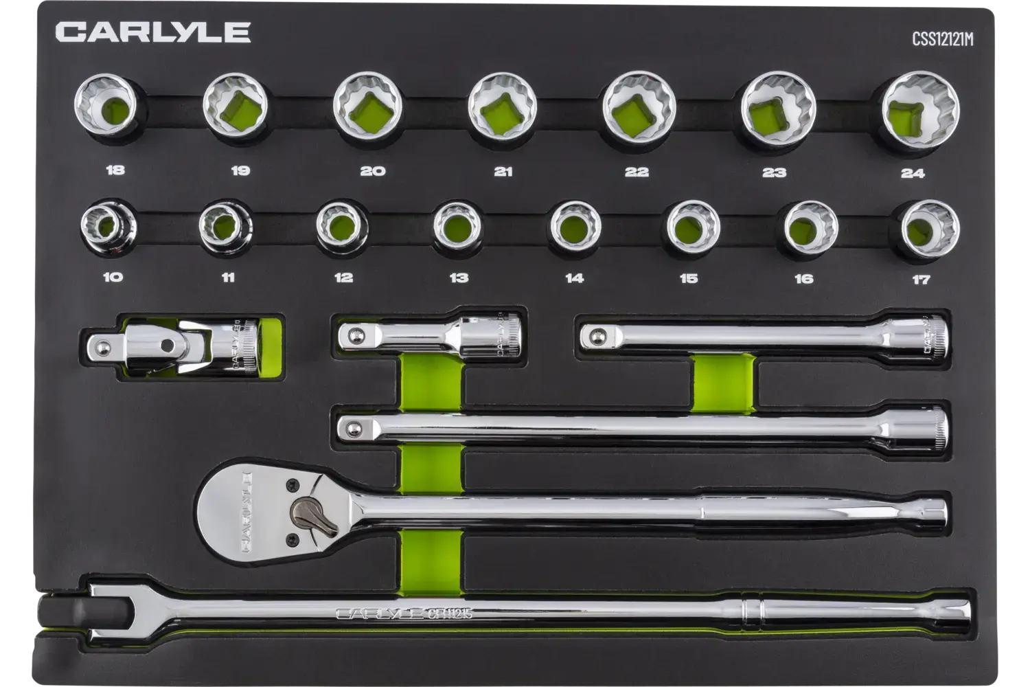 1/2 in. Drive Standard Depth Chrome Socket Sets - Metric