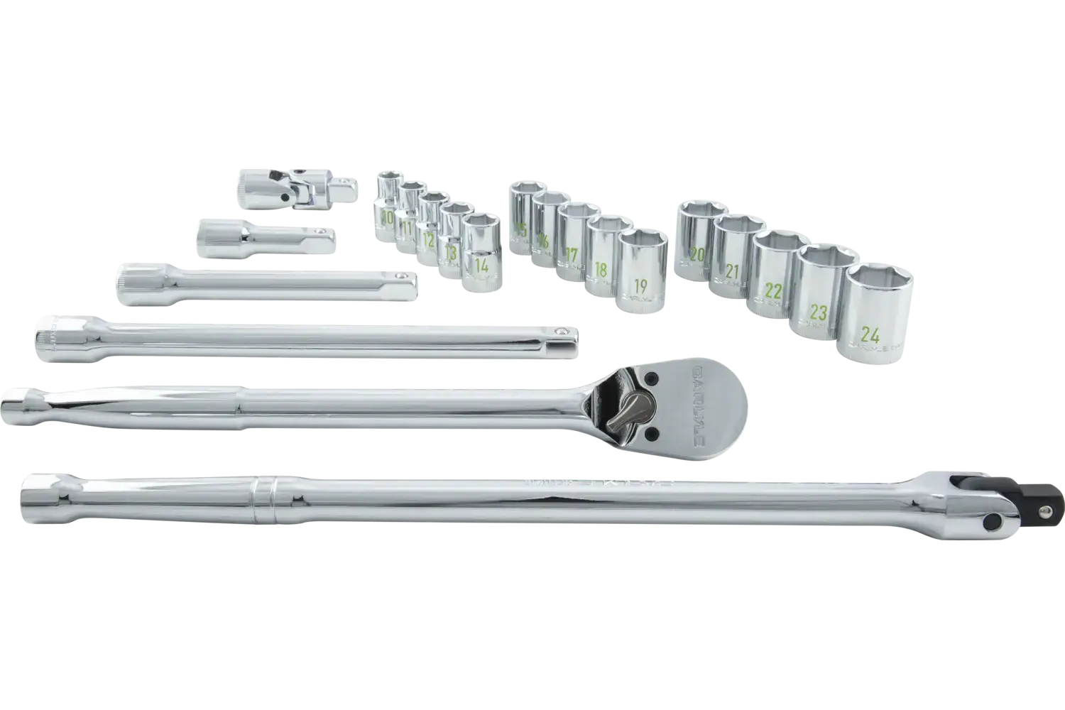 1/2 in. Drive Standard Depth Chrome Socket Sets - Metric