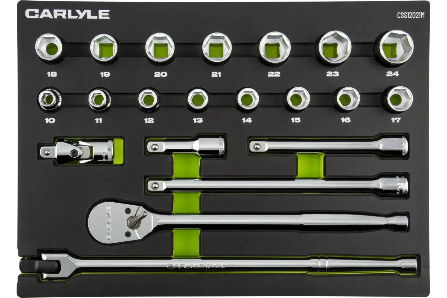 1/2 in. Drive Standard Depth Chrome Socket Sets - Metric