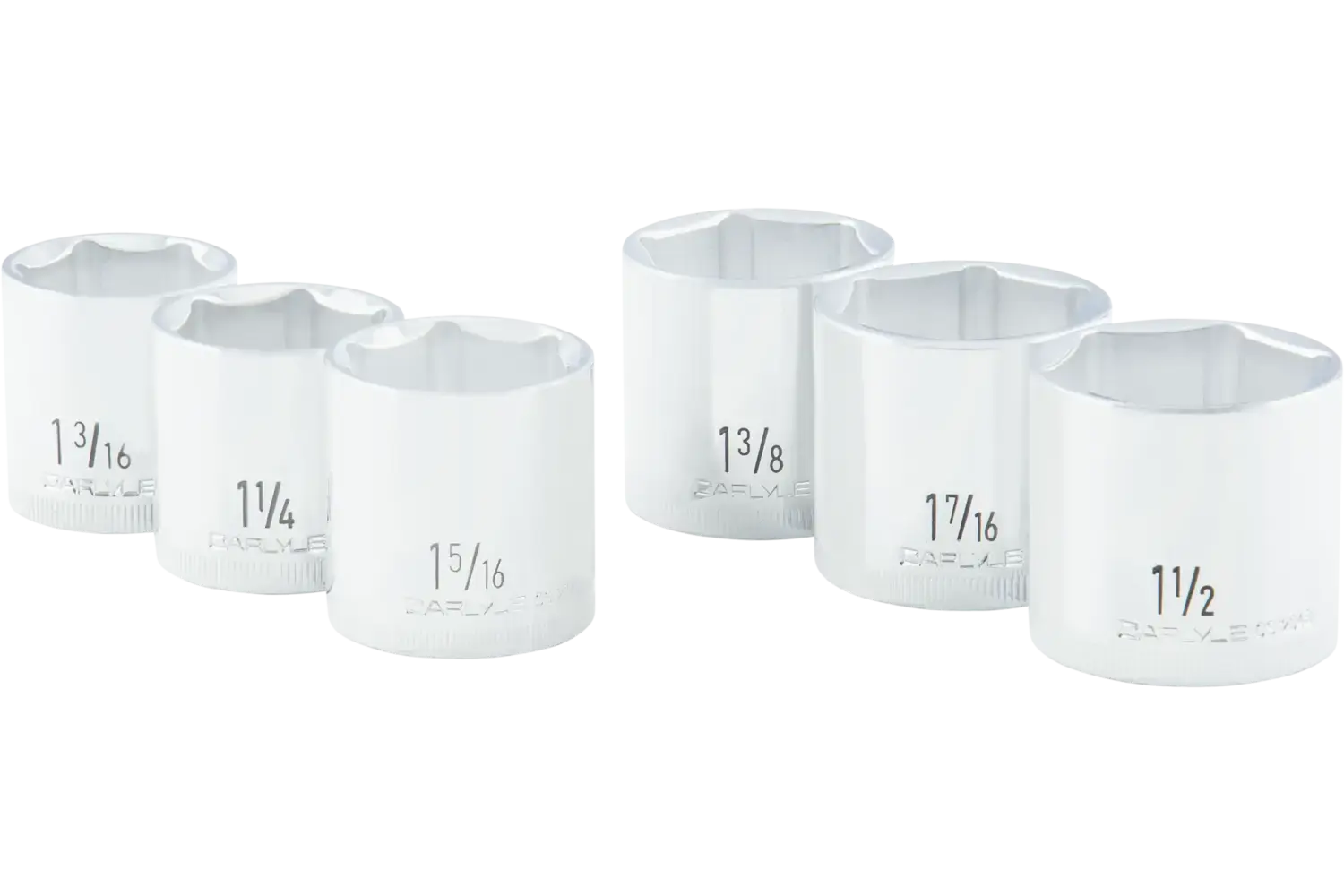 1/2 in. Drive Standard Depth Chrome Socket Sets - SAE