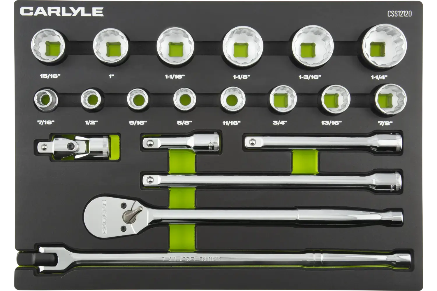 1/2 in. Drive Standard Depth Chrome Socket Sets - SAE