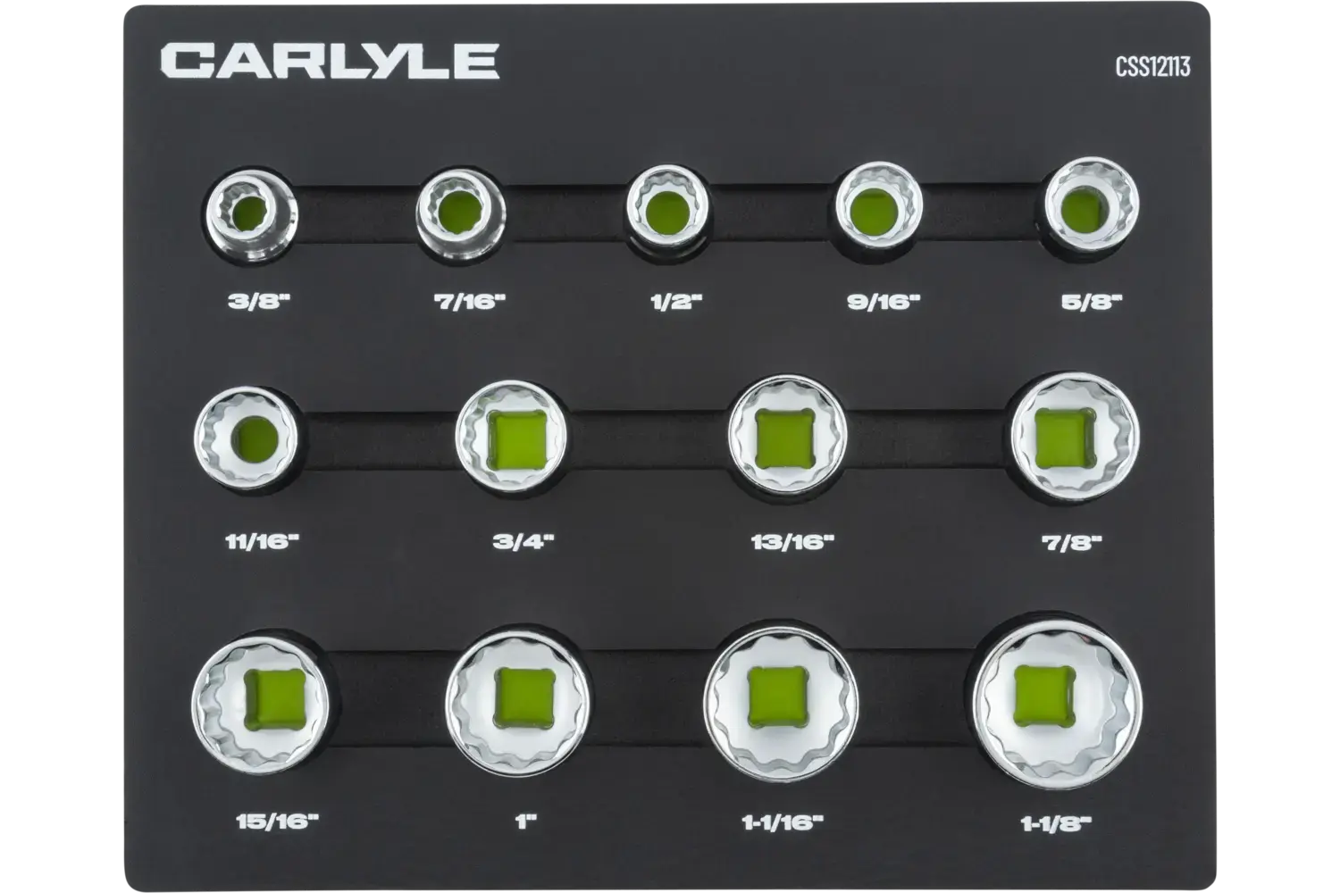 1/2 in. Drive Standard Depth Chrome Socket Sets - SAE