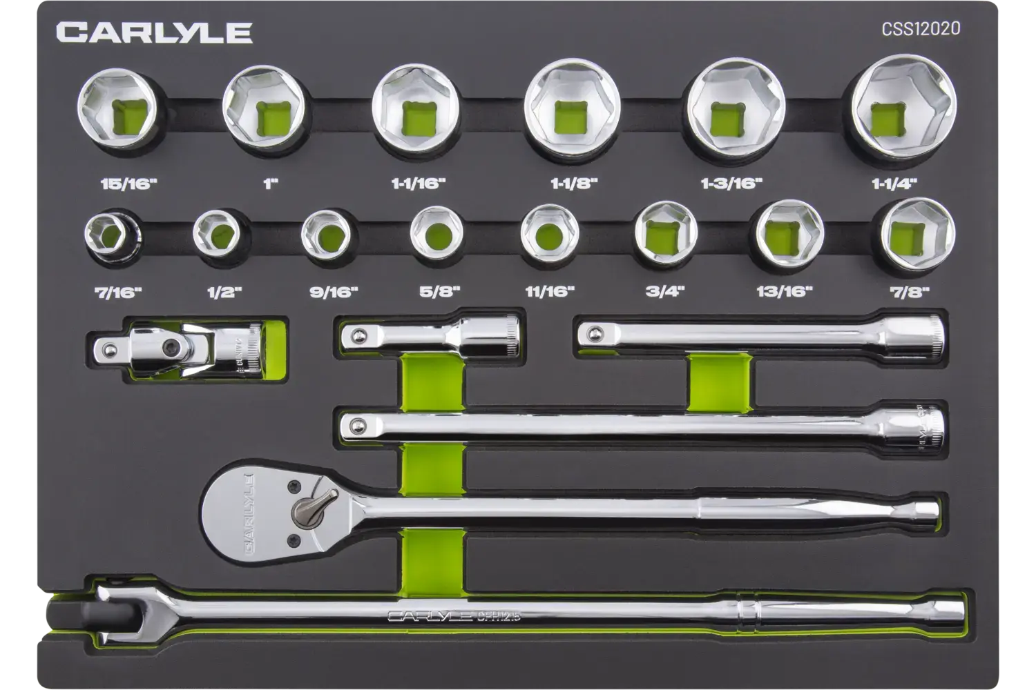 1/2 in. Drive Standard Depth Chrome Socket Tool Sets - SAE