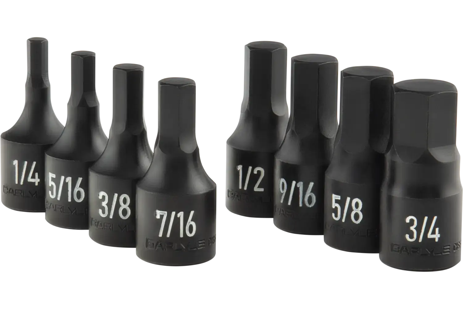 1/2 in. Drive Standard Depth Hex Bit Impact Socket Sets - SAE