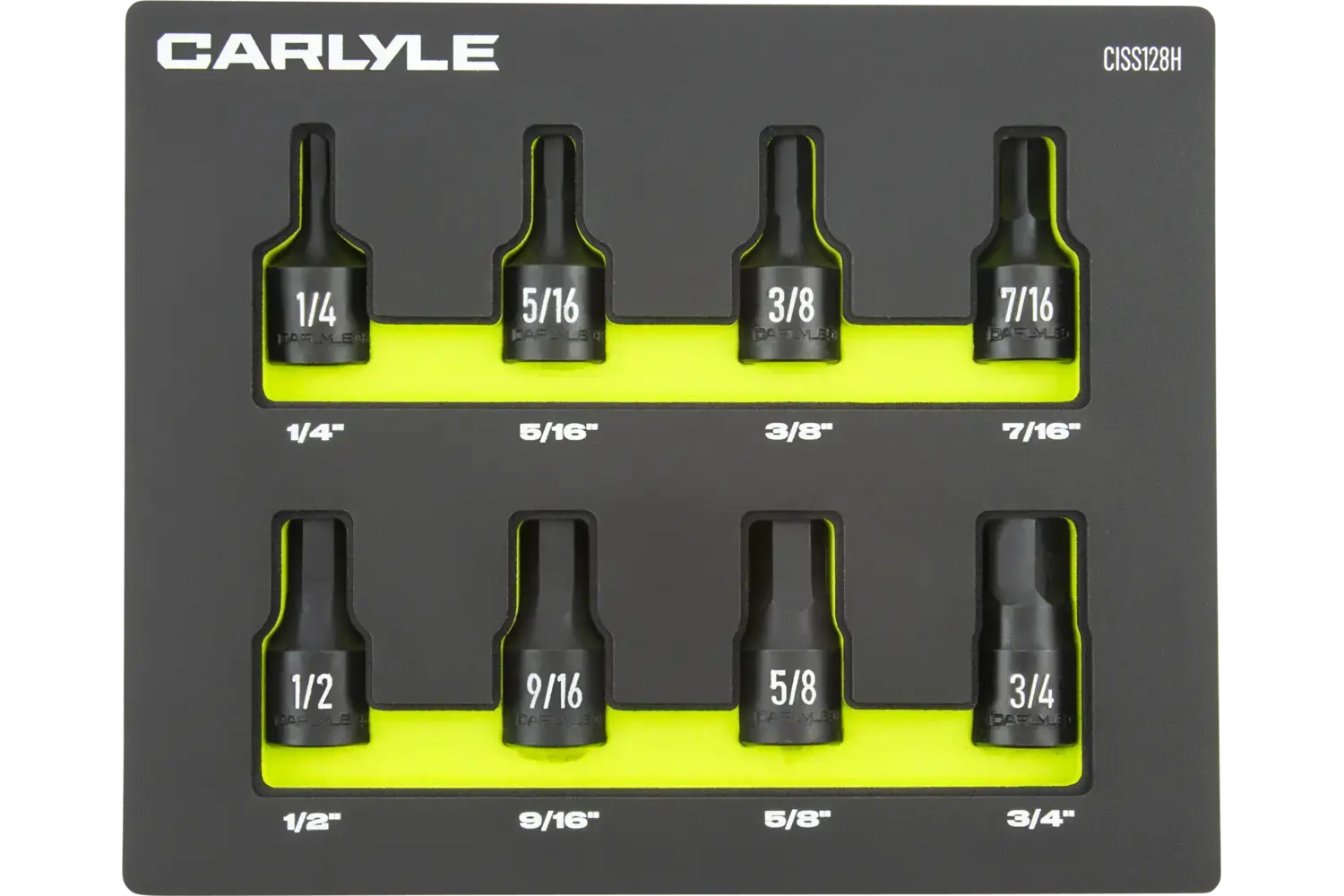 1/2 in. Drive Standard Depth Hex Bit Impact Socket Sets - SAE