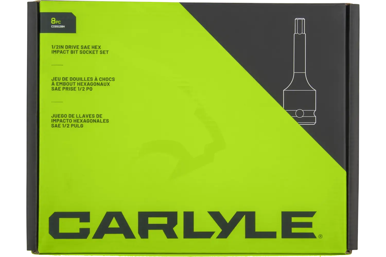 1/2 in. Drive Standard Depth Hex Bit Impact Socket Sets - SAE