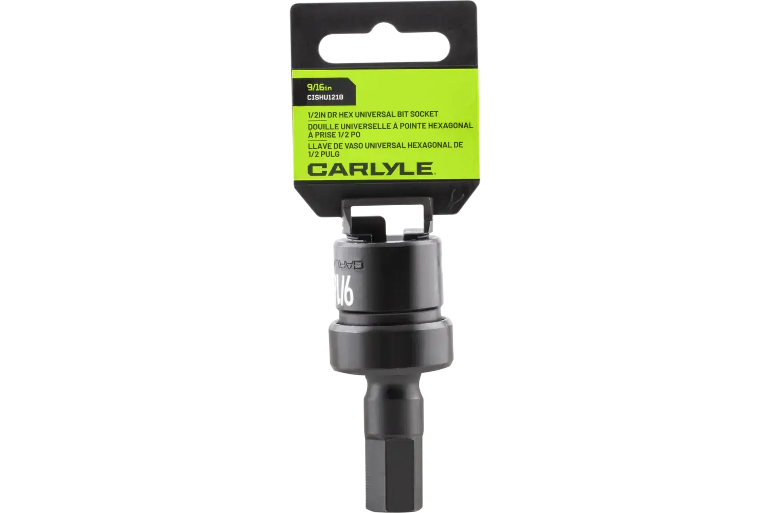 1/2 in. Drive Standard Depth Hex Bit Impact Swivel Sockets - SAE