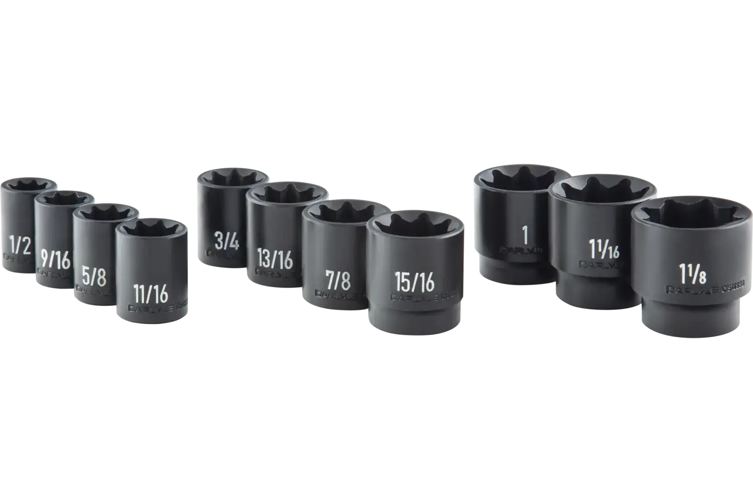 1/2 in. Drive Standard Depth Impact Socket Sets - SAE