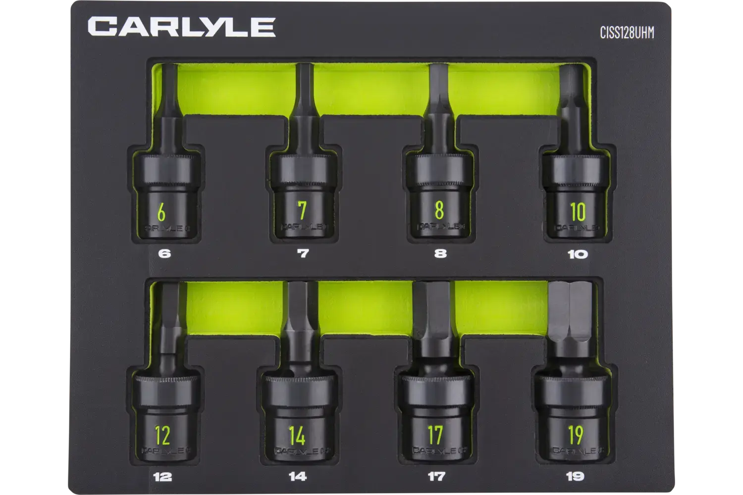 1/2 in. Drive Standard Depth Universal Swivel Hex Bit Impact Socket Sets - Metric