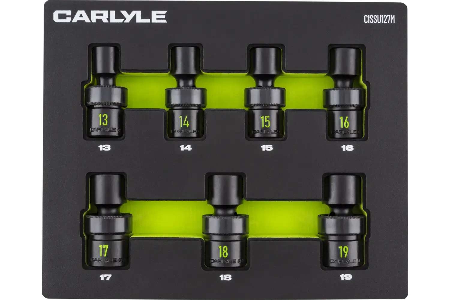 1/2 in. Drive Standard Depth Universal Swivel Impact Socket Sets - Metric