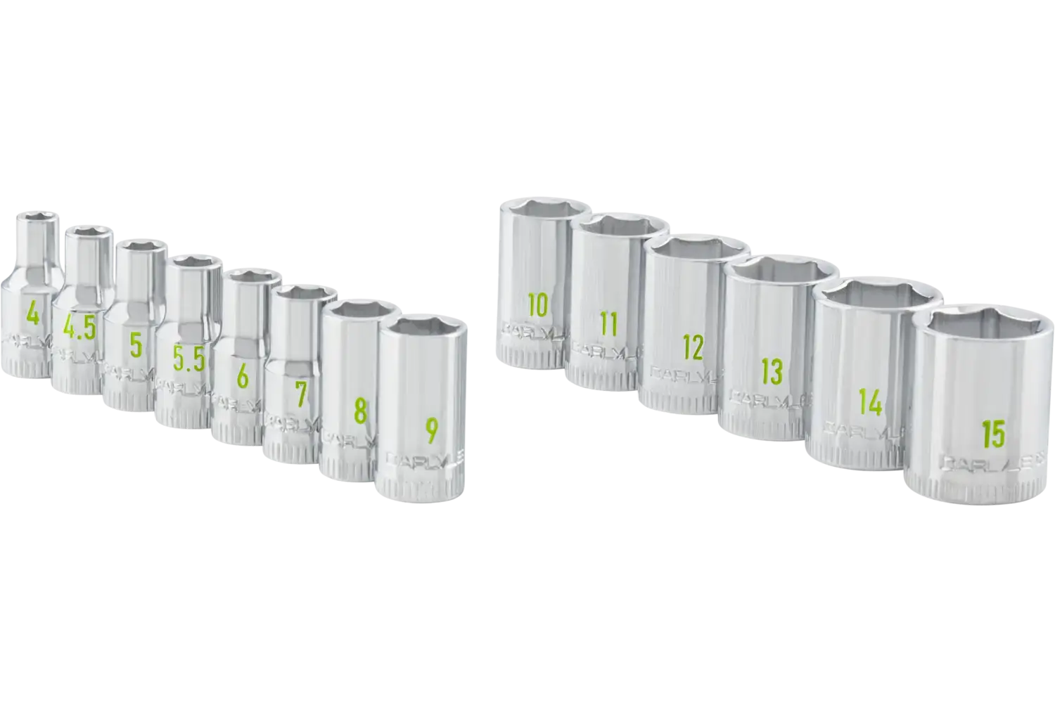 1/4 in. Drive Standard Depth Chrome Socket Sets - Metric