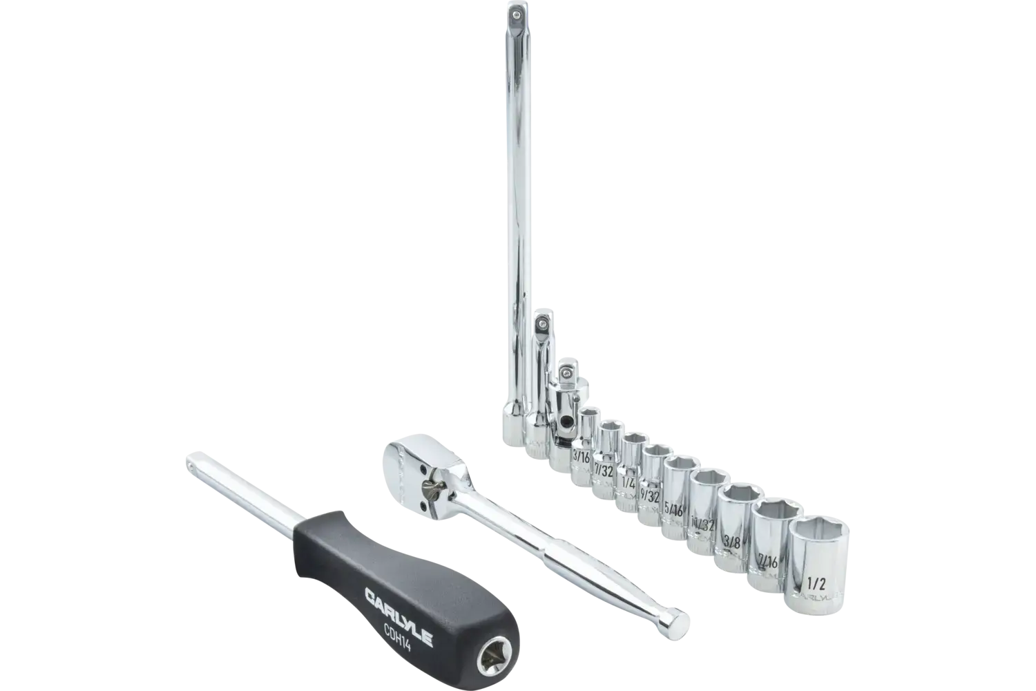 1/4 in. Drive Standard Depth Chrome Socket Tool Sets - SAE