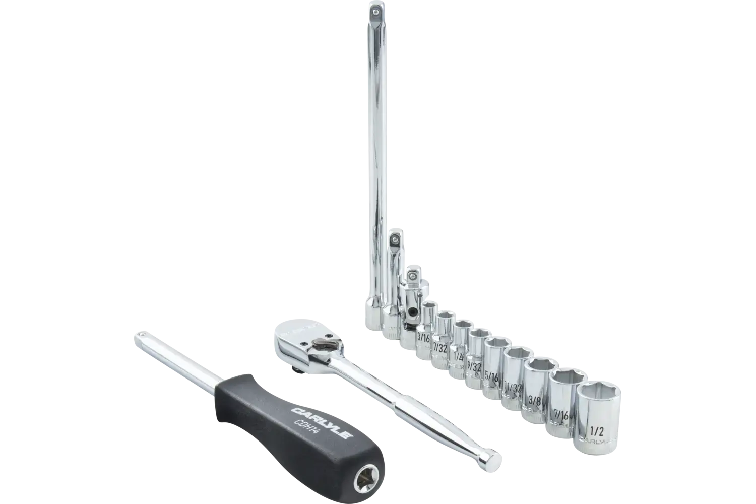 1/4 in. Drive Standard Depth Chrome Socket Tool Sets - SAE