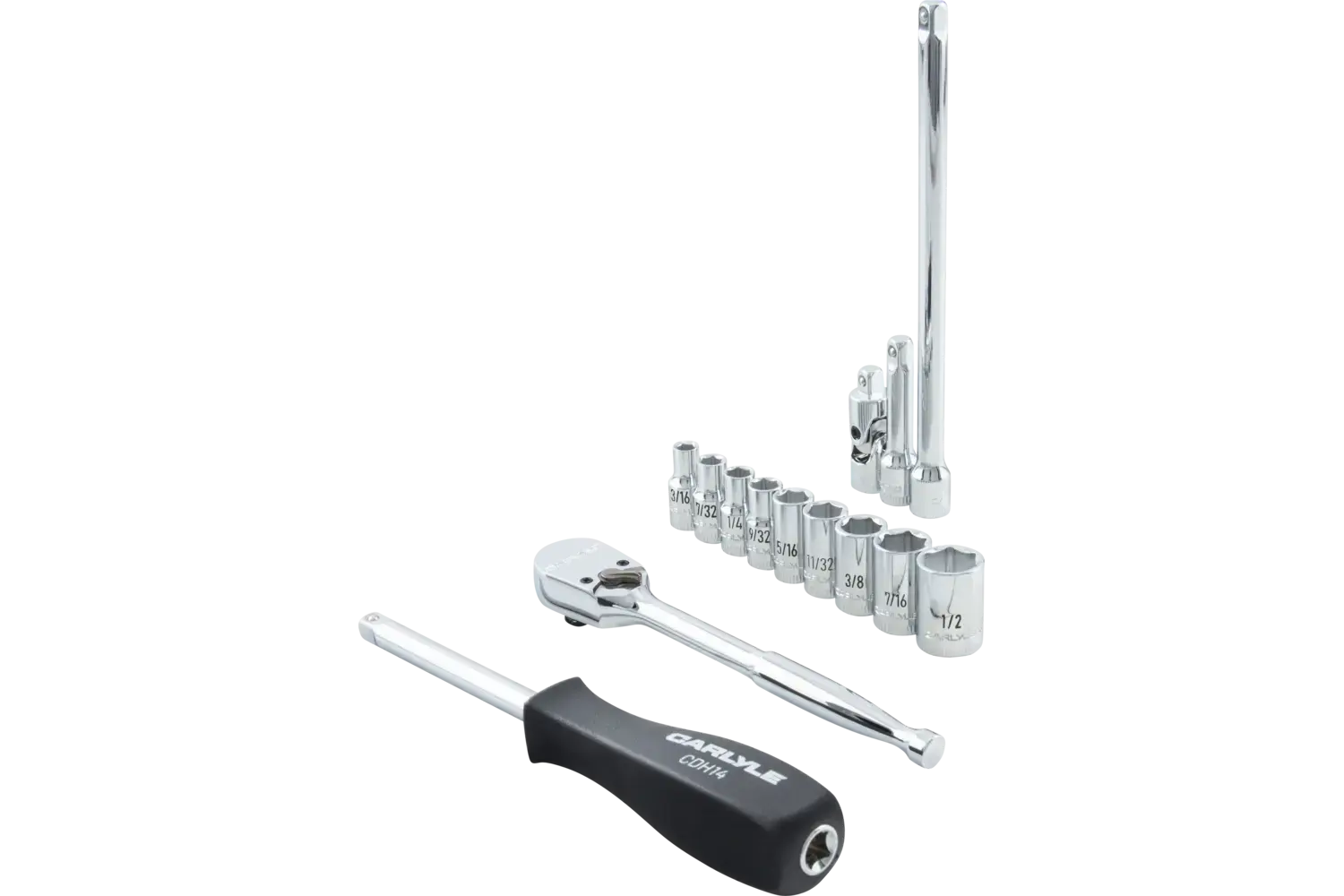 1/4 in. Drive Standard Depth Chrome Socket Tool Sets - SAE