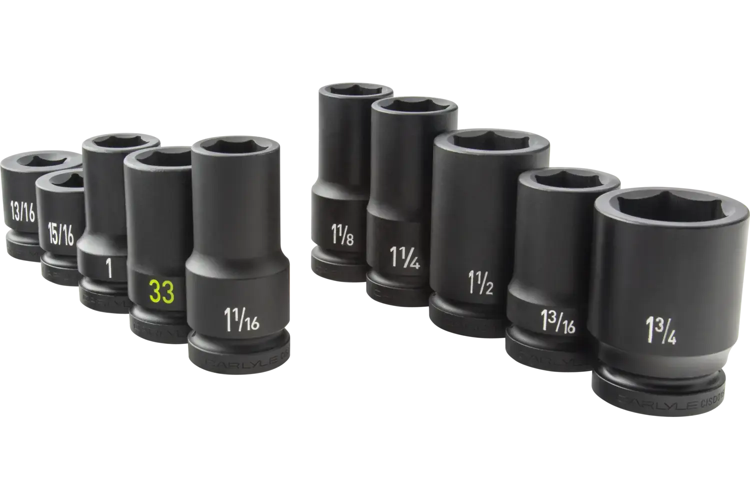 1 in. Drive Deep Heavy Duty Wheel Impact Socket Sets - SAE & Metric