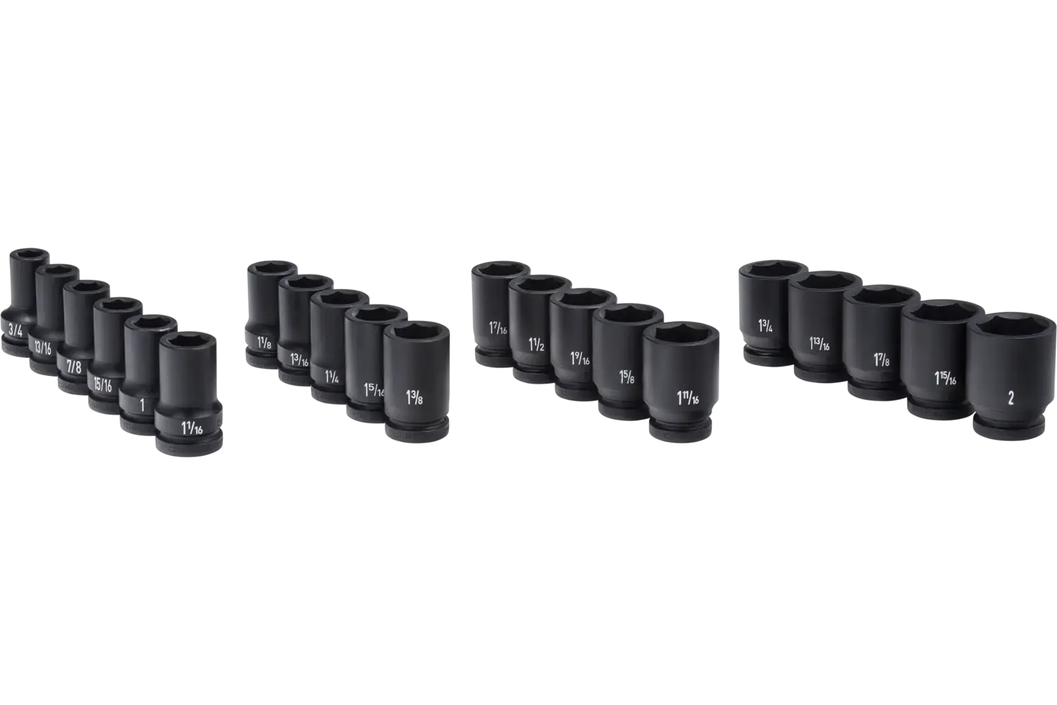 1 in. Drive Deep Impact Socket Sets - SAE