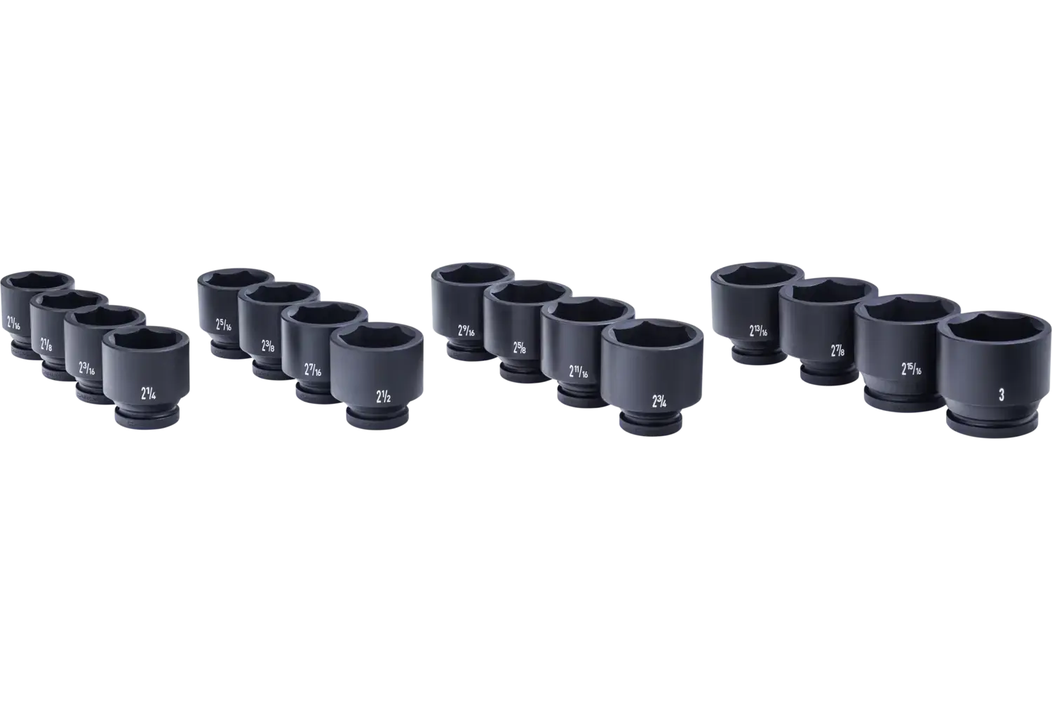 1 in. Drive Standard Depth Impact Socket Sets - SAE
