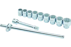 3/4 in. Drive Standard Depth Chrome Socket Tool Sets - SAE