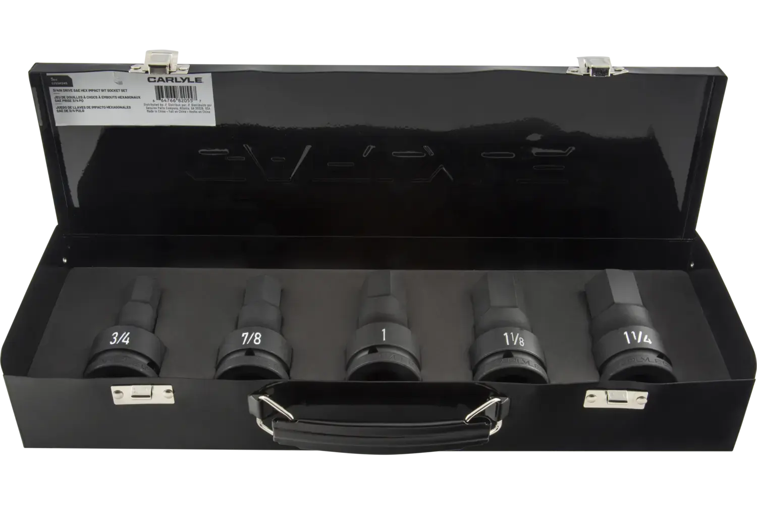 3/4 in. Drive Standard Depth Hex Bit Impact Socket Sets - SAE