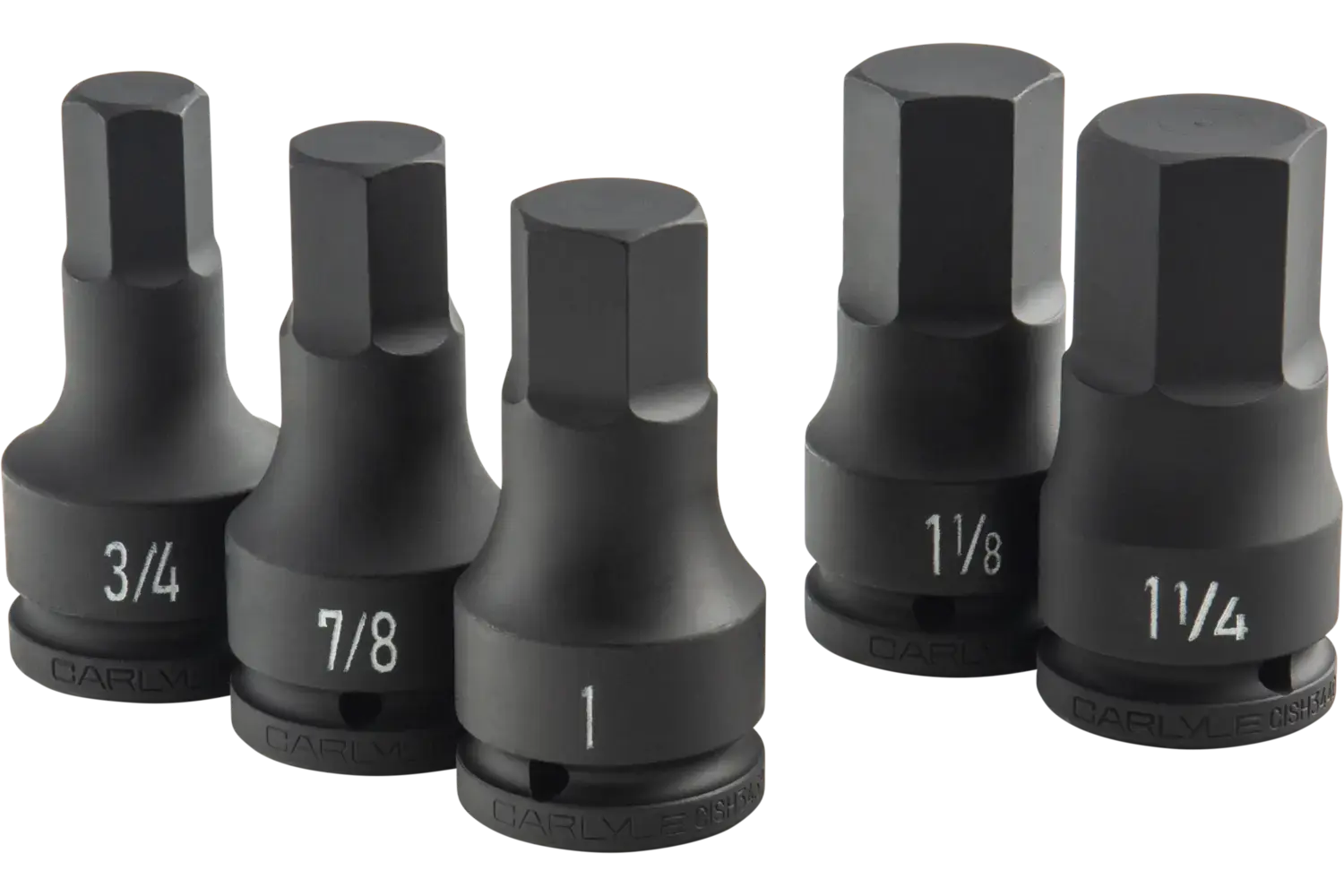 3/4 in. Drive Standard Depth Hex Bit Impact Socket Sets - SAE