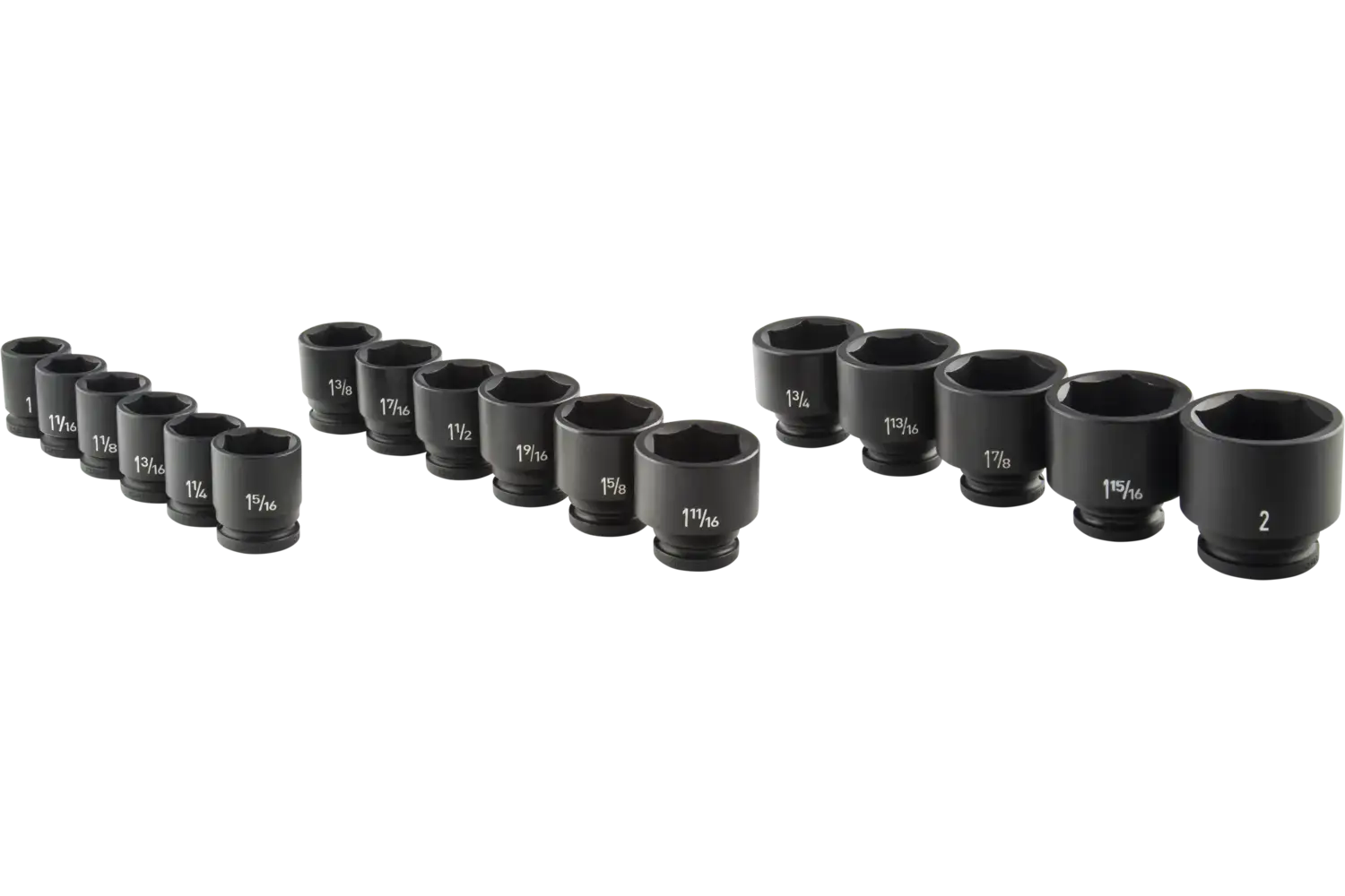 3/4 in. Drive Standard Depth Impact Socket Sets - SAE