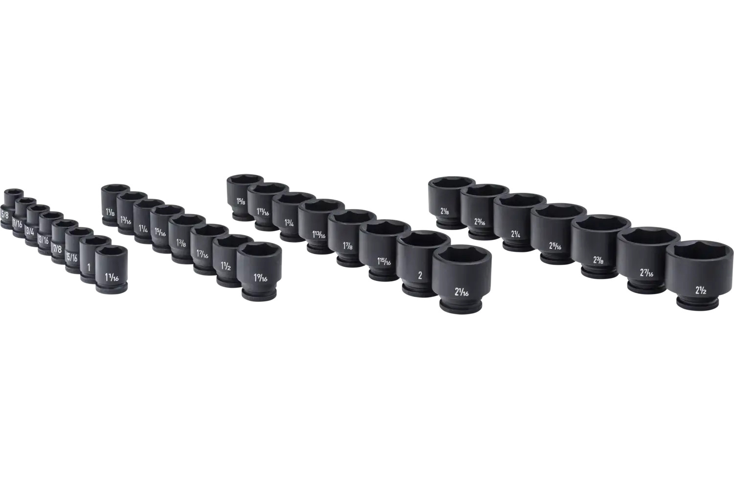 3/4 in. Drive Standard Depth Impact Socket Sets - SAE