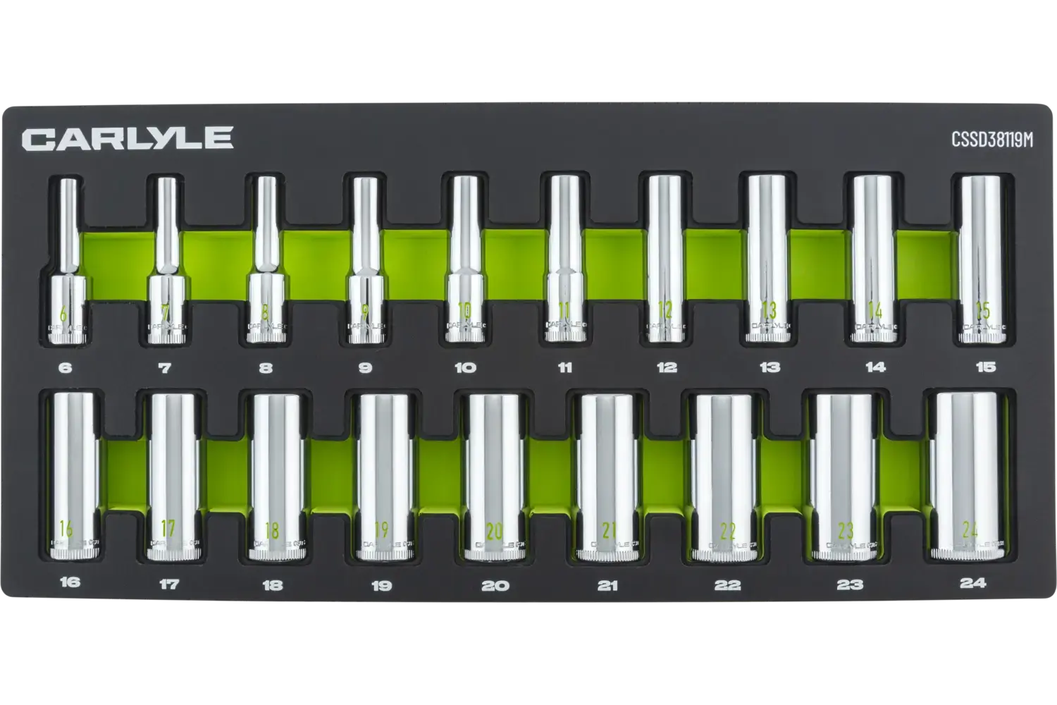 3/8 in. Drive Deep Chrome Socket Sets - Metric